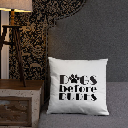 Dogs Before Dudes Basic Pillow