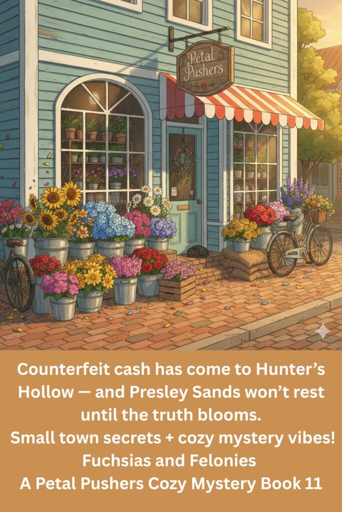 Behind the Pages: Fuchsias and Forgery A Petal Pushers Flower Shop Cozy Mystery 1 fuchsia pins Behind the Pages: Fuchsias and Forgery A Petal Pushers Flower Shop Cozy Mystery